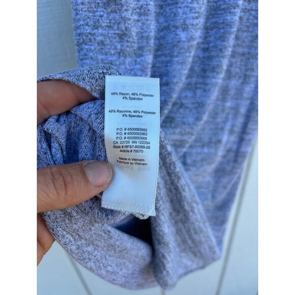 Wilfred Free Gray Knit Midi Dress, V Neck, Soft, Sz S - Picture 5 of 5